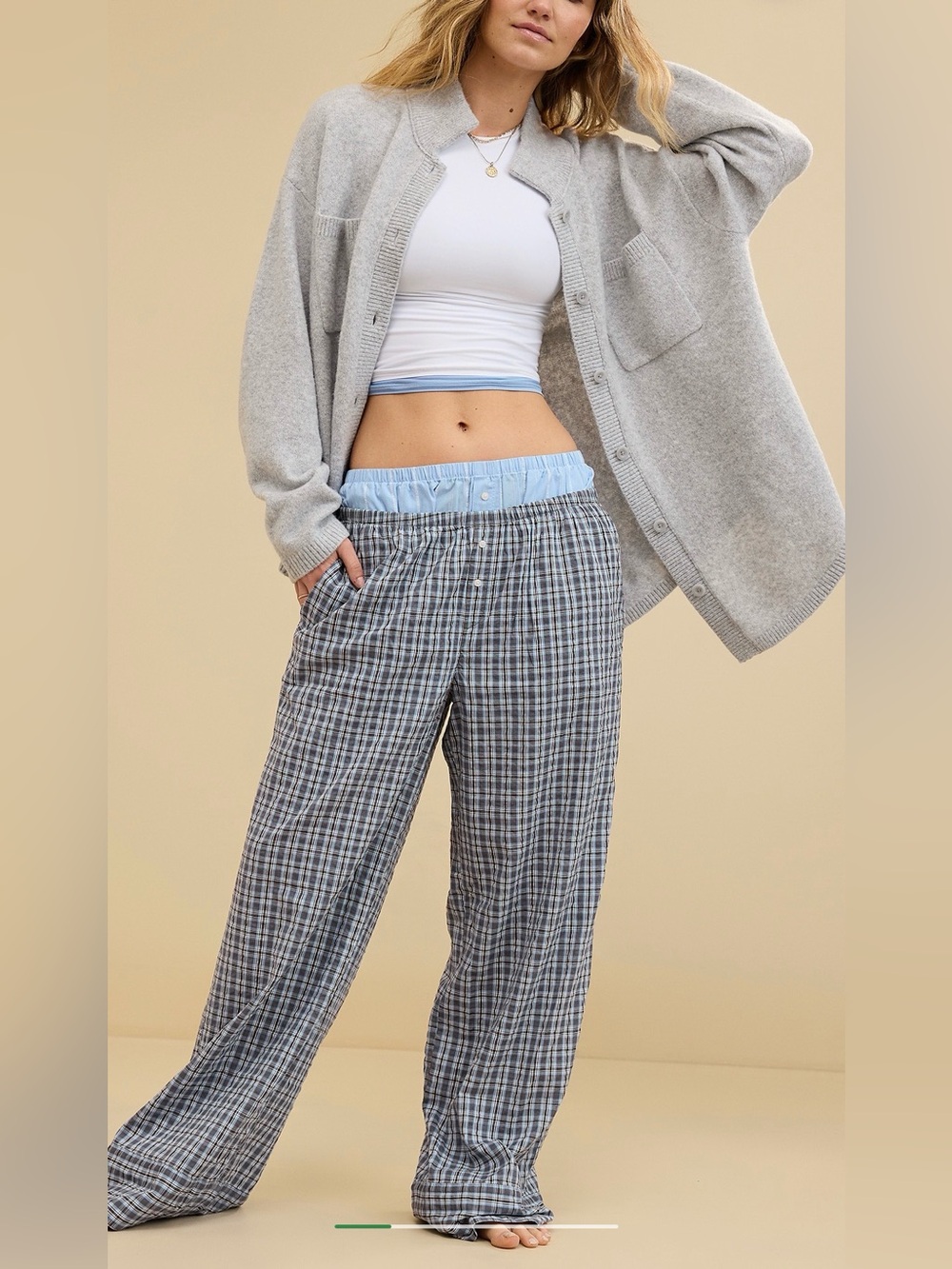 Aerie Off-Duty Seersucker
Trouser PJ small nwot